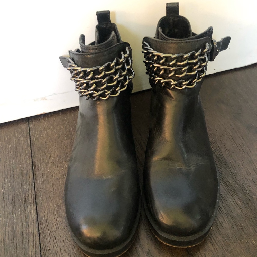 Tory Burch black chain bootie